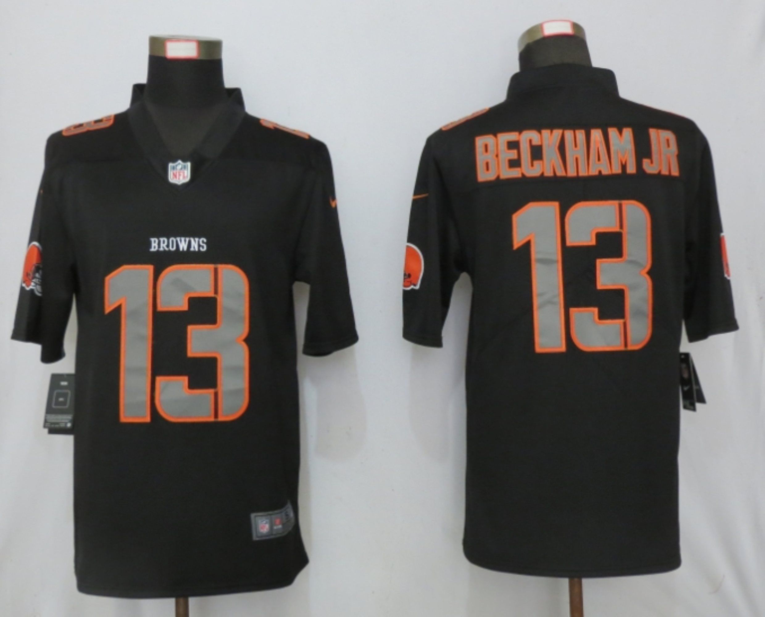 Men Cleveland Browns 13 Beckham jr Nike Impact Limited Black NFL Jerseys